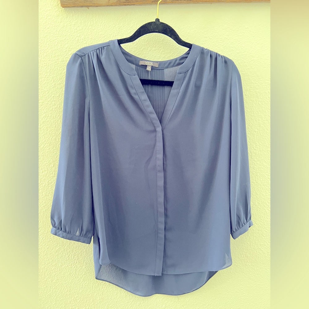 NYDJ Blue 3/4 sleeves Blouse